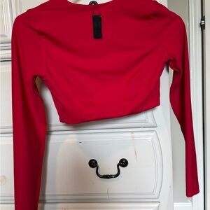 Dos Gardenias Long Sleeve Women's cropped rash guard size 2